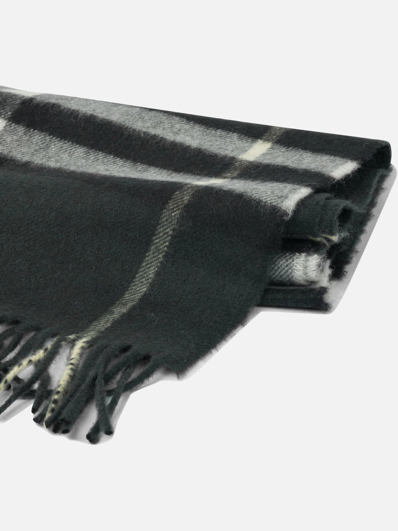 Fringed scarves 100% cashmere  Black - Burberry Women | PDP | VIETTI Online Store | thumbnail_2