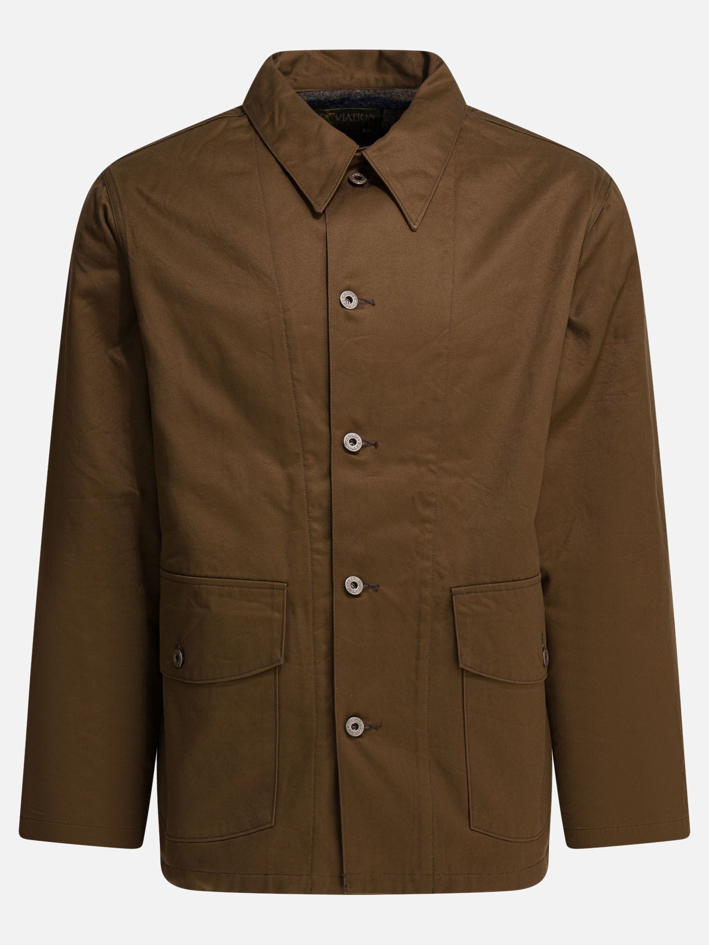 Giacche overshirt Solid colour  Marrone - Buzz Rickson's Uomo | PDP | VIETTI Online Store | thumbnail