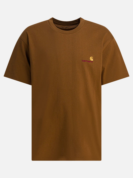 T-shirt girocollo Logo  Marrone - Carhartt WIP Uomo | PLP | VIETTI Online Store 
