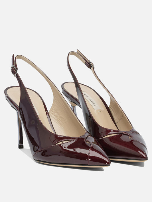 Slingback 100% leather - 100% leather  Bordeaux - Casadei Donna | PDP | VIETTI Online Store | 2
