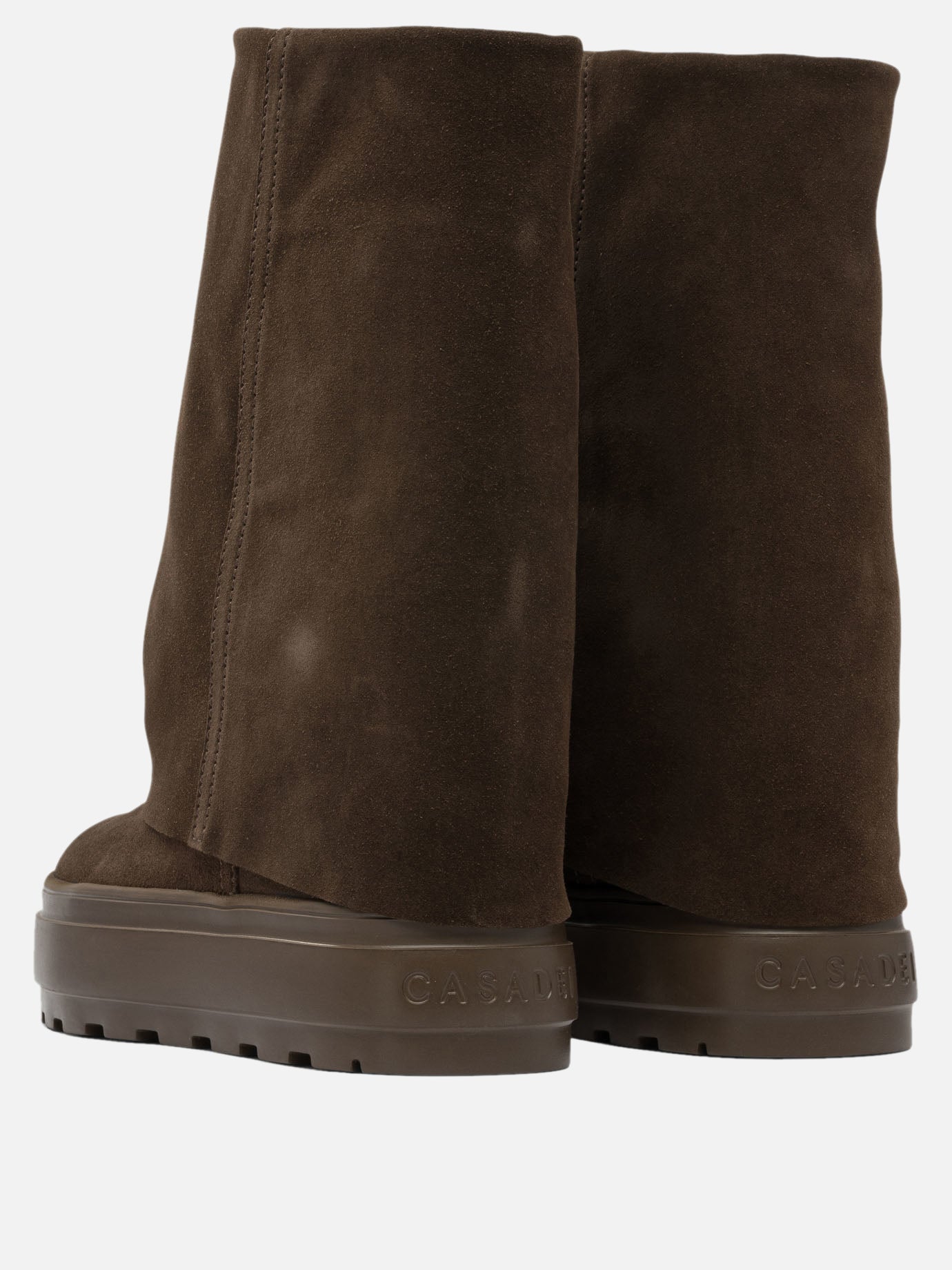 Pull-on boots 100% suede - 100% rubber  Brown - Casadei Women | PDP | VIETTI Online Store | Zoom-Modal_4
