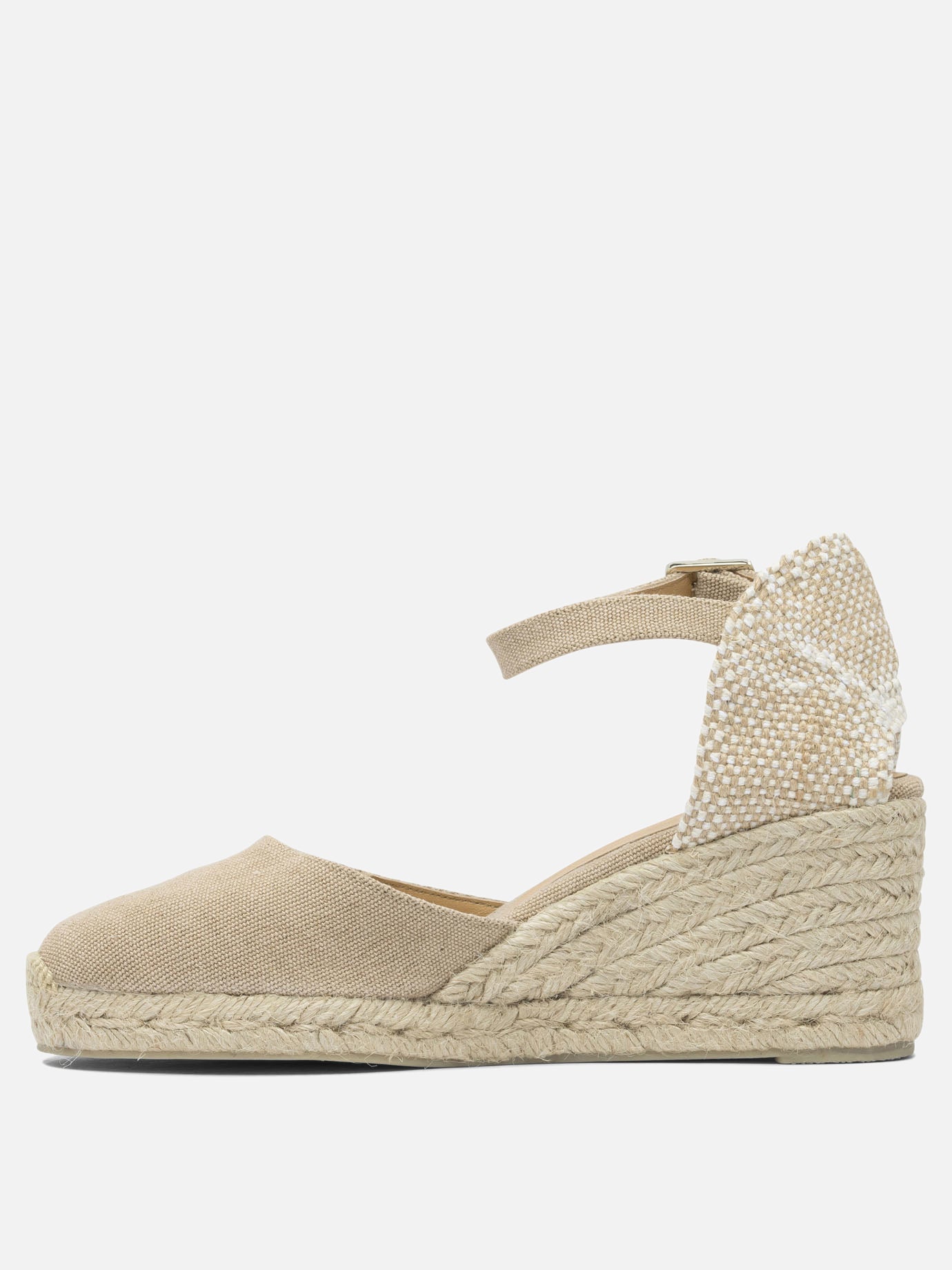 Heeled espadrilles 100% cotton - 100% rubber  Beige - Castañer Women | PDP | VIETTI Online Store | Zoom-Modal_3
