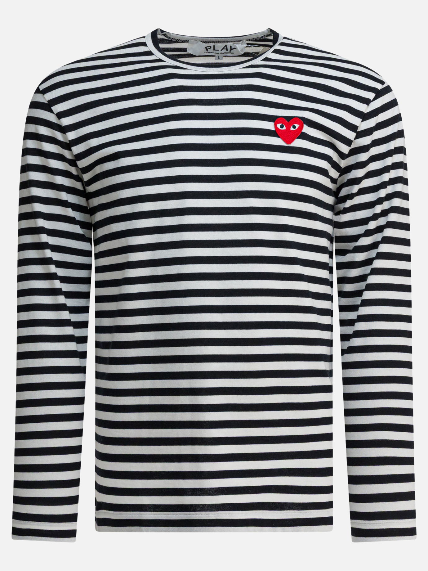 Crewneck t-shirts Striped  Black - Comme Des Garçons Play Men | PDP | VIETTI Online Store | Zoom-Modal
