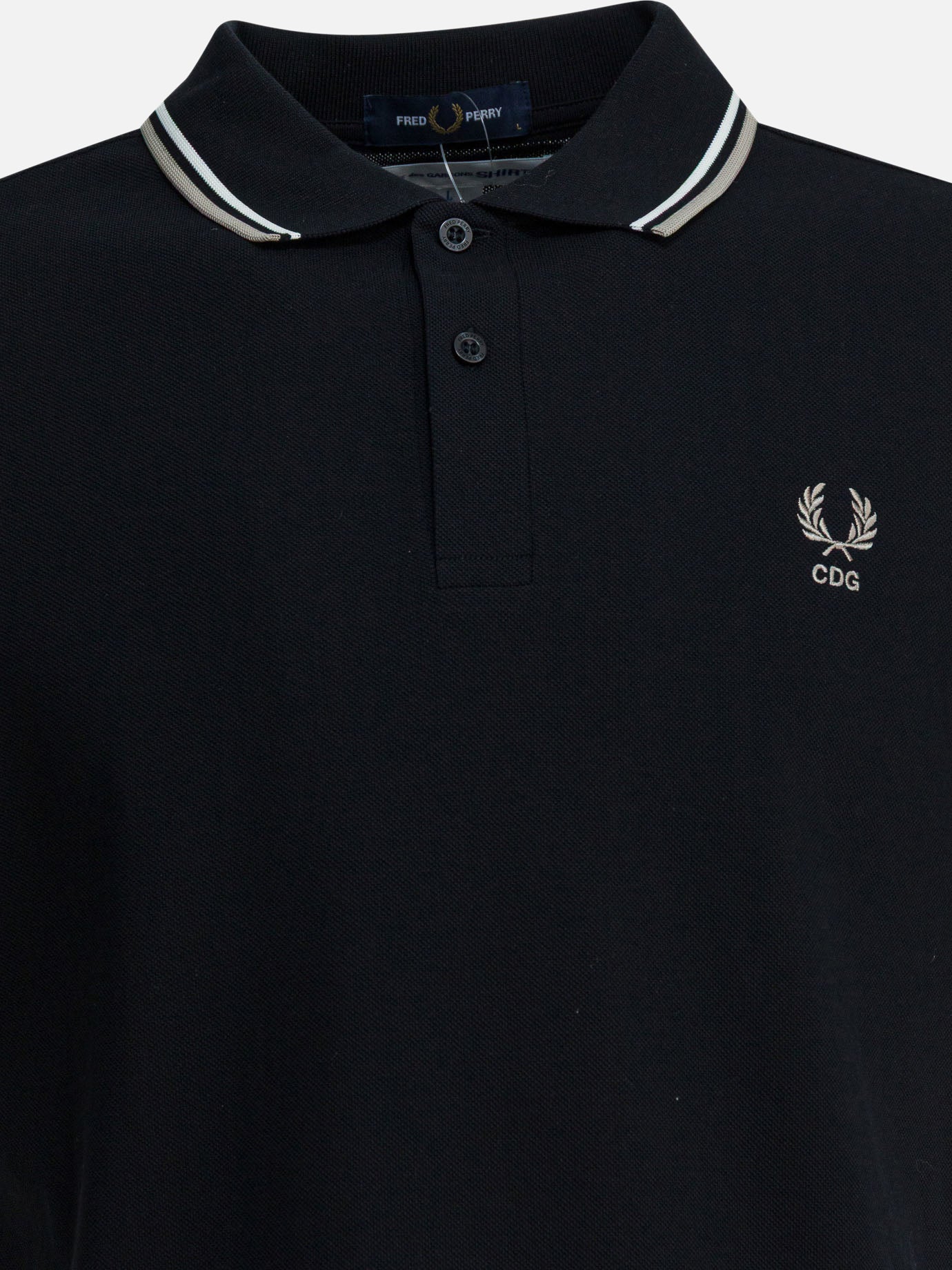 Polo shirts with buttons Logo  Black - Comme Des Garçons Shirt Men | PDP | VIETTI Online Store | thumbnail_3