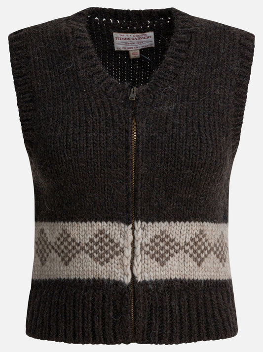 Vests Textured knit  Brown - Filson Women | PDP | VIETTI Online Store 
