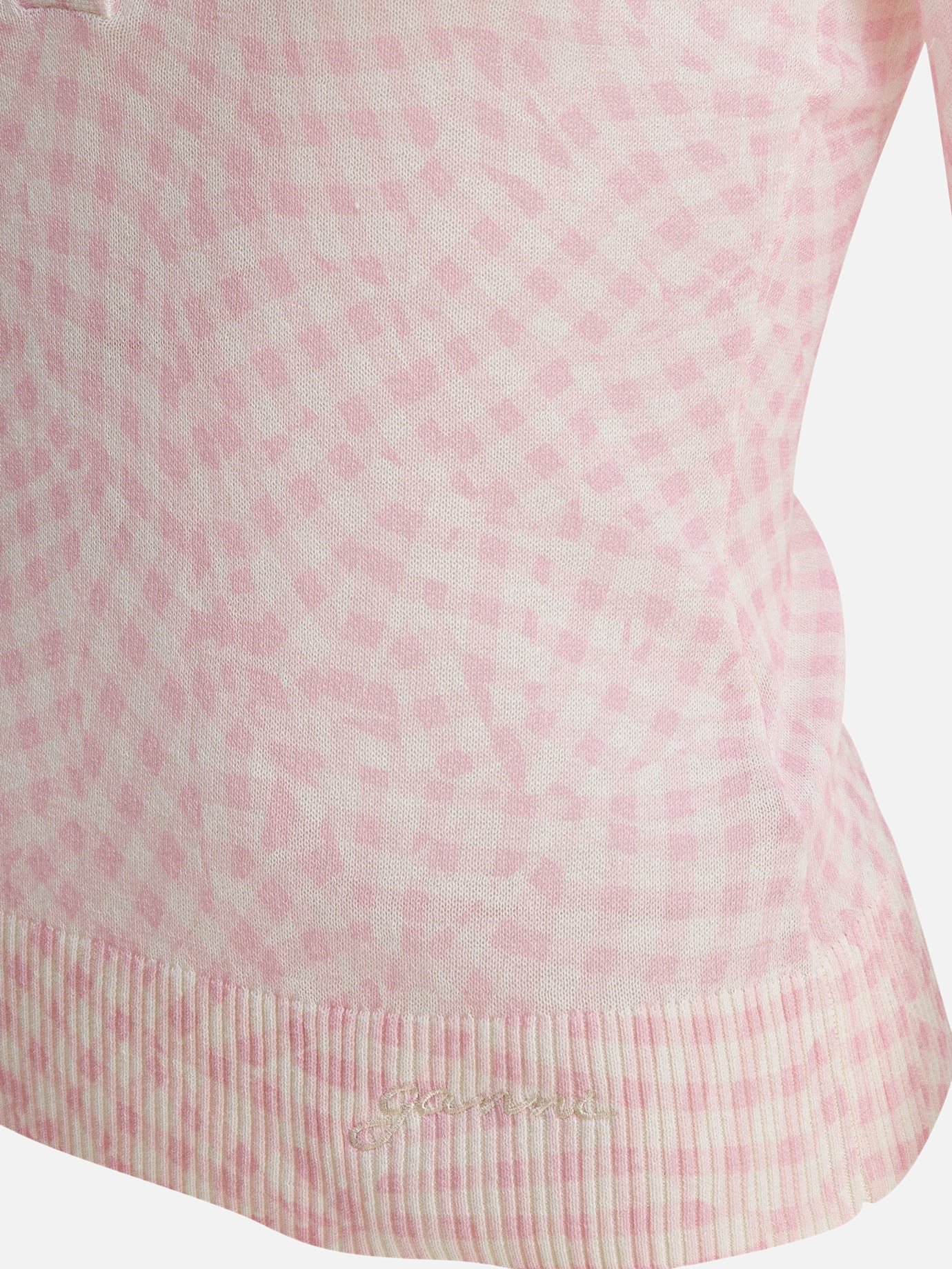 Ganni Polo stampata in cotone 16742250_S Pink thumbnail_4