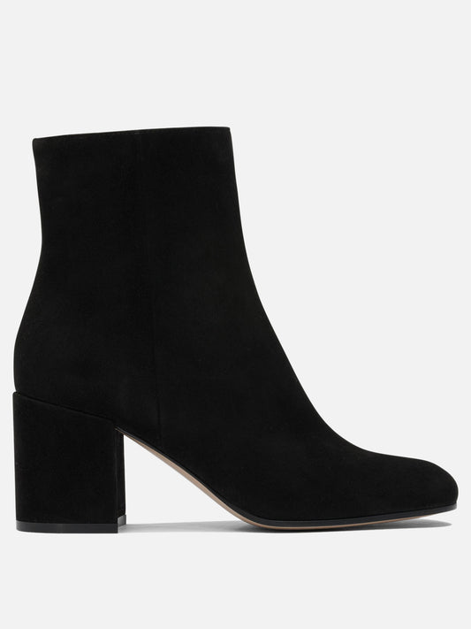 Stivaletti con zip 100% suede - 100% leather  Nero - Gianvito Rossi Donna | PLP | VIETTI Online Store 
