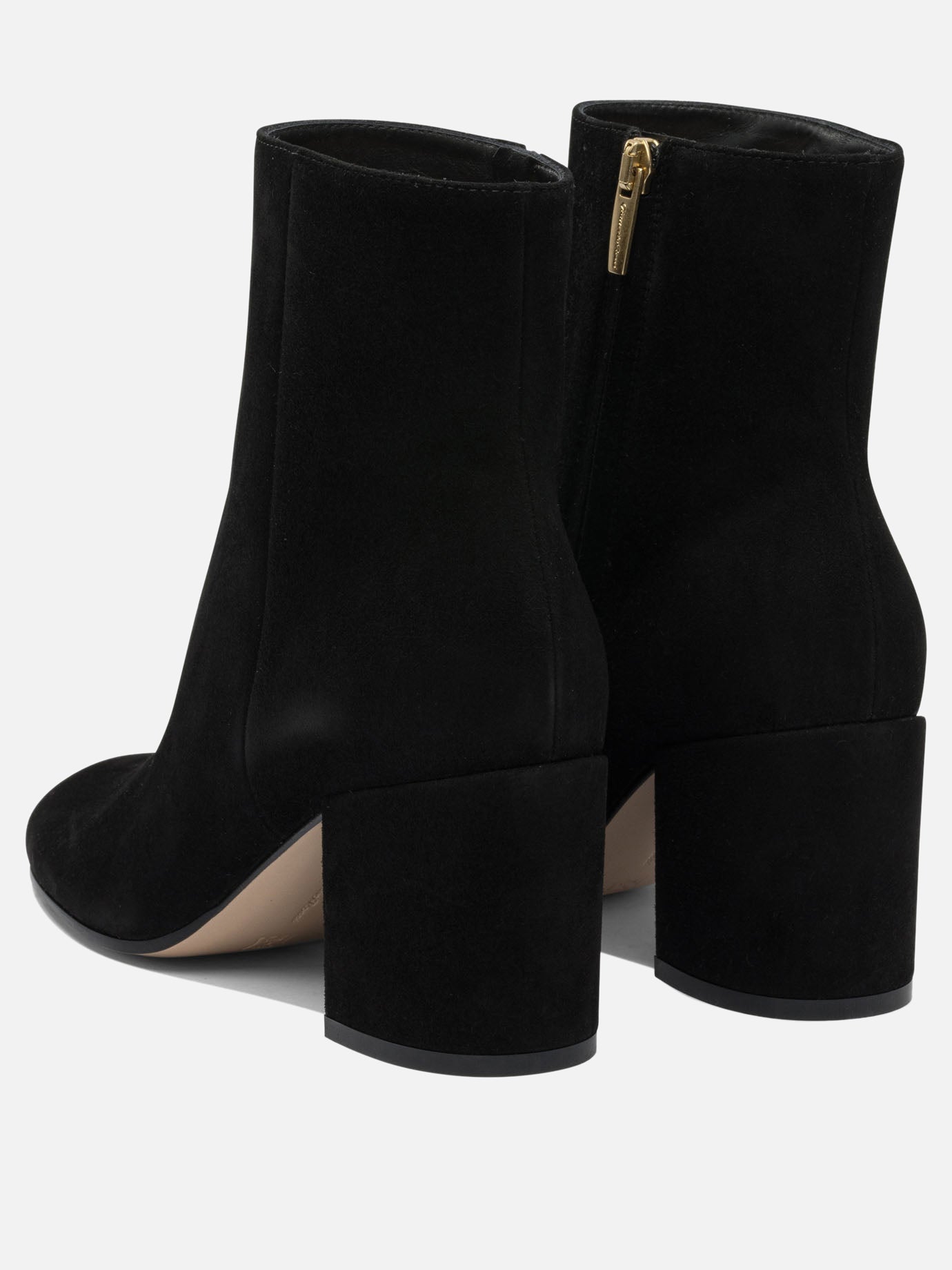 Stivaletti con zip 100% suede - 100% leather  Nero - Gianvito Rossi Donna | PDP | VIETTI Online Store | Zoom-Modal_4
