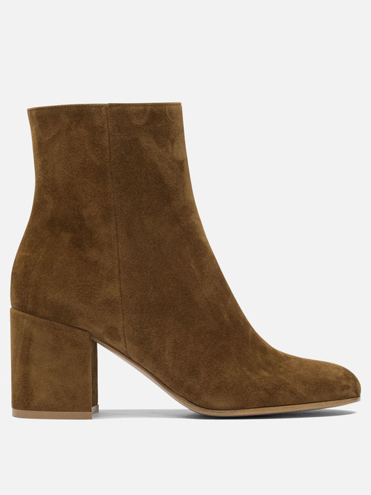 Stivaletti con zip 100% suede - 100% leather  Marrone - Gianvito Rossi Donna | PLP | VIETTI Online Store 
