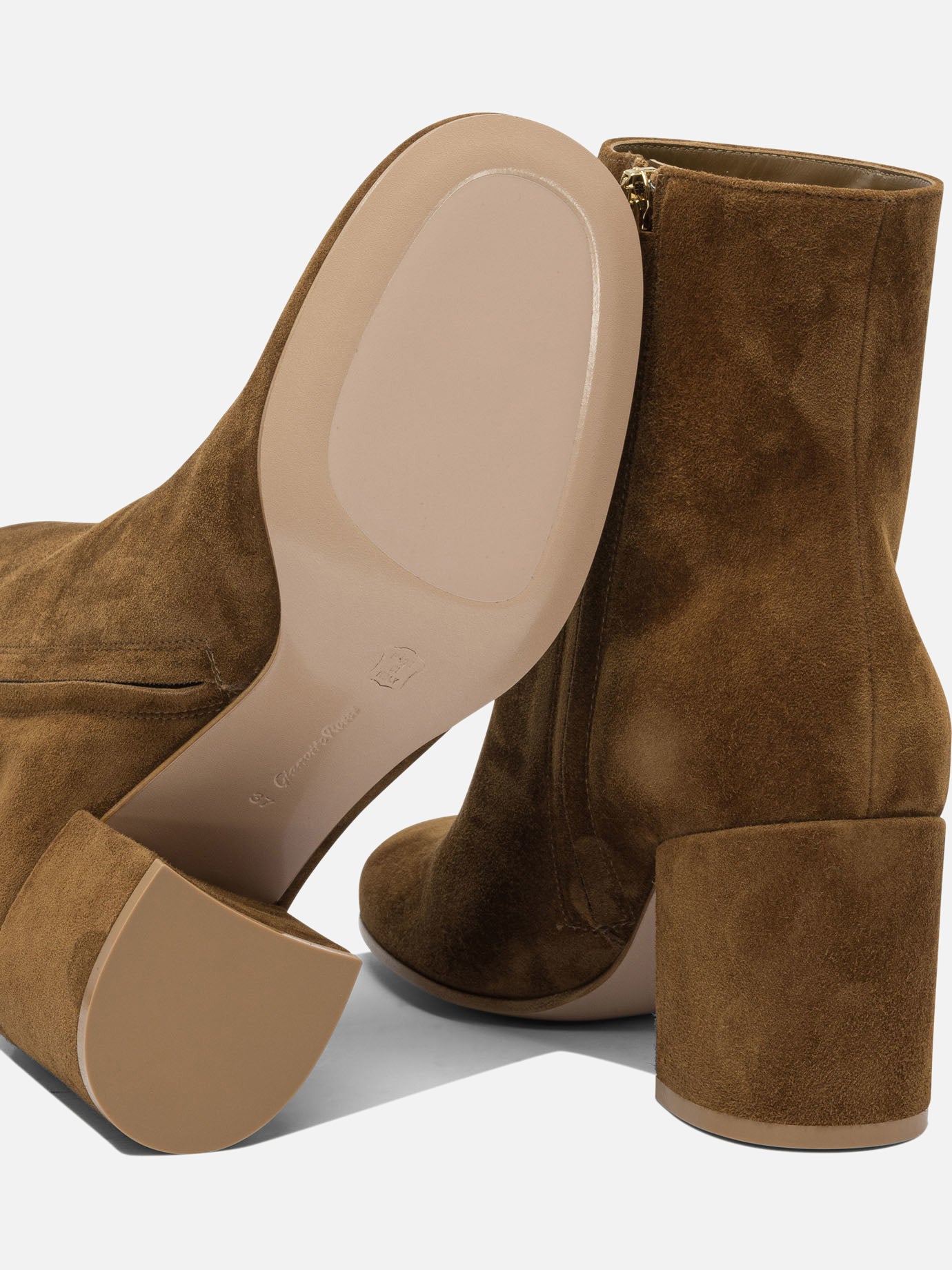 Stivaletti con zip 100% suede - 100% leather  Marrone - Gianvito Rossi Donna | PDP | VIETTI Online Store | Zoom-Modal_5
