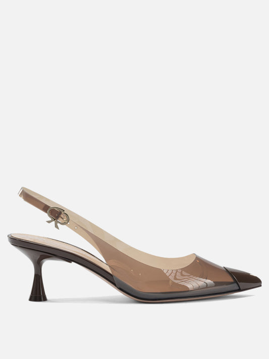 Slingbacks 100% poliurethane  Brown - Gianvito Rossi Women | PLP | VIETTI Online Store 
