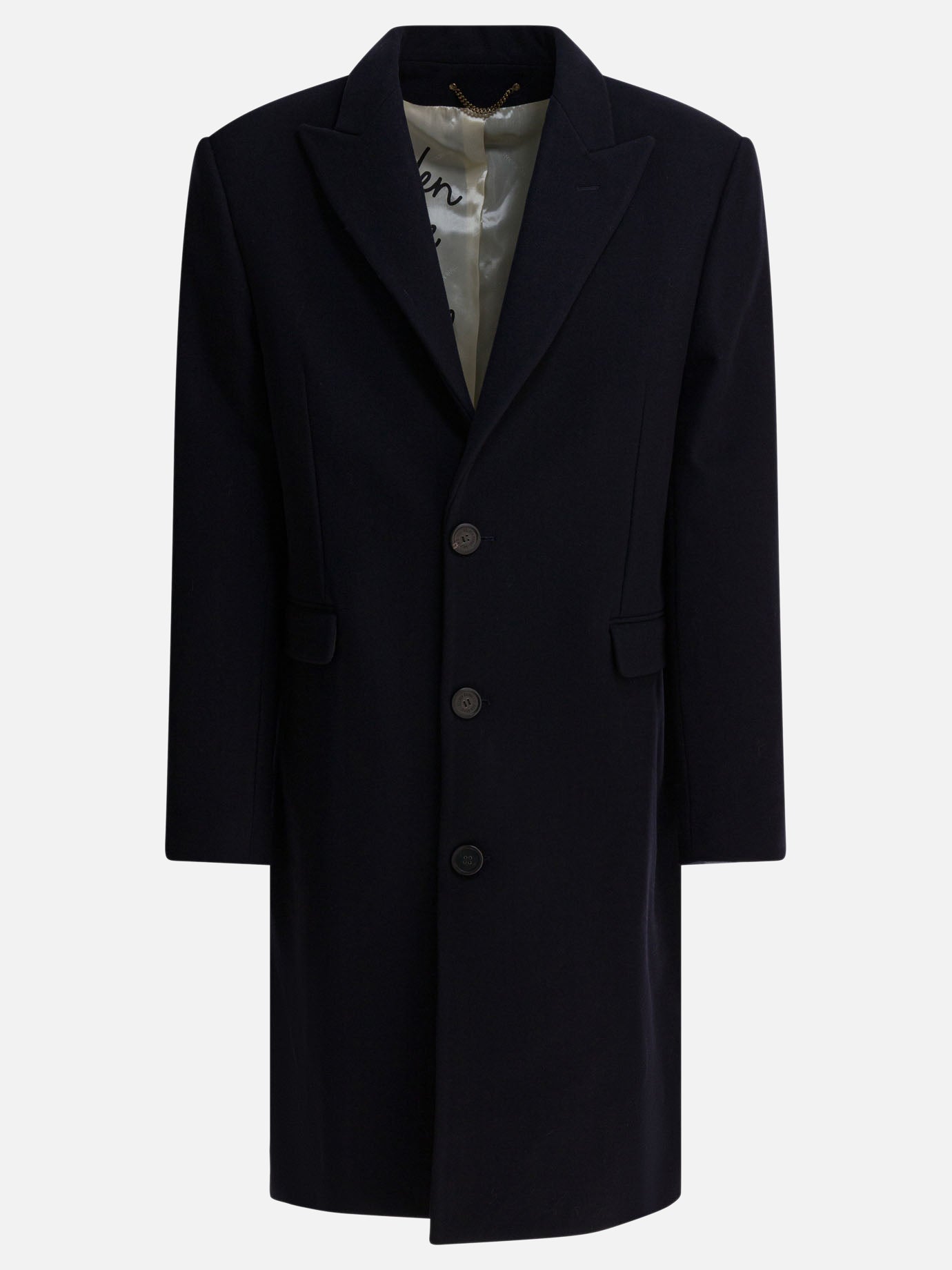 Long coats Solid colour  Blue - Golden Goose Men | PDP | VIETTI Online Store | Zoom-Modal
