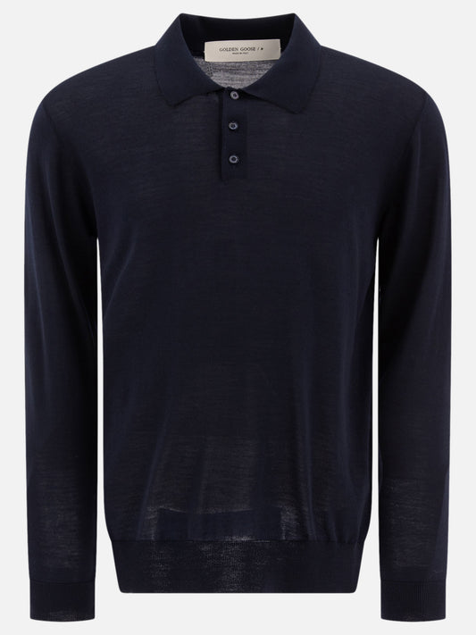 Golden Goose Polo a maniche lunghe in lana 16808659_M Blue 1