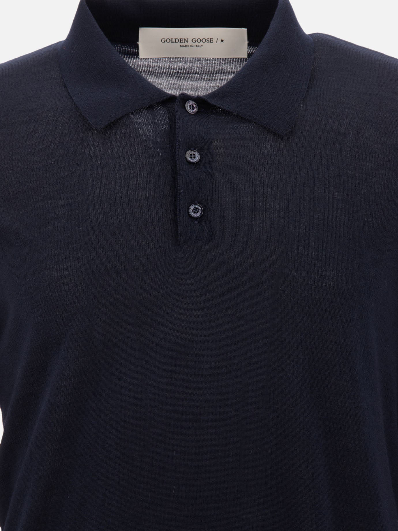 Polo con bottoni Solid colour  Blu - Golden Goose Uomo | PDP | VIETTI Online Store | Zoom-Modal_3
