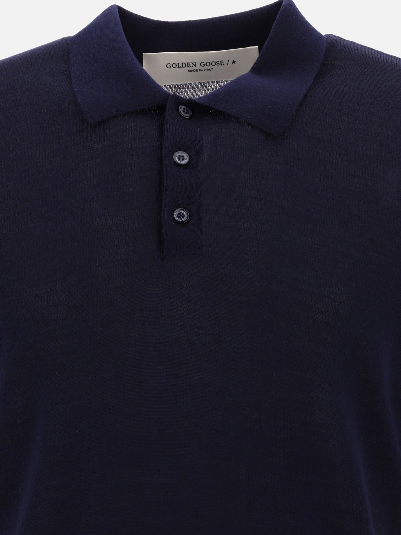Golden Goose Merino wool polo shirt Black