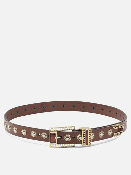 Leather belts Solid colour  Brown - Golden Goose Women | PDP | VIETTI Online Store 
