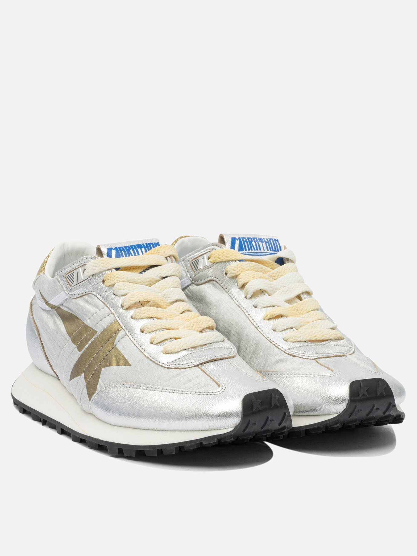 Sneaker basse 48% polyamide 39% goat leather 6% polyurethane 1% polyvinyle - 100% rubber  Argento - Golden Goose Donna | PDP | VIETTI Online Store | Zoom-Modal_2
