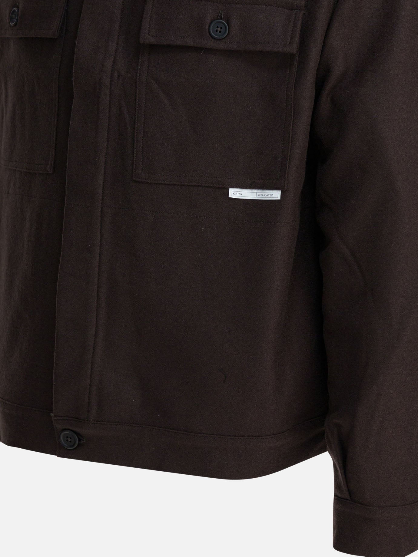 Overshirt jackets Tinta unita  Brown - Gr10K Men | PDP | VIETTI Online Store | thumbnail_4