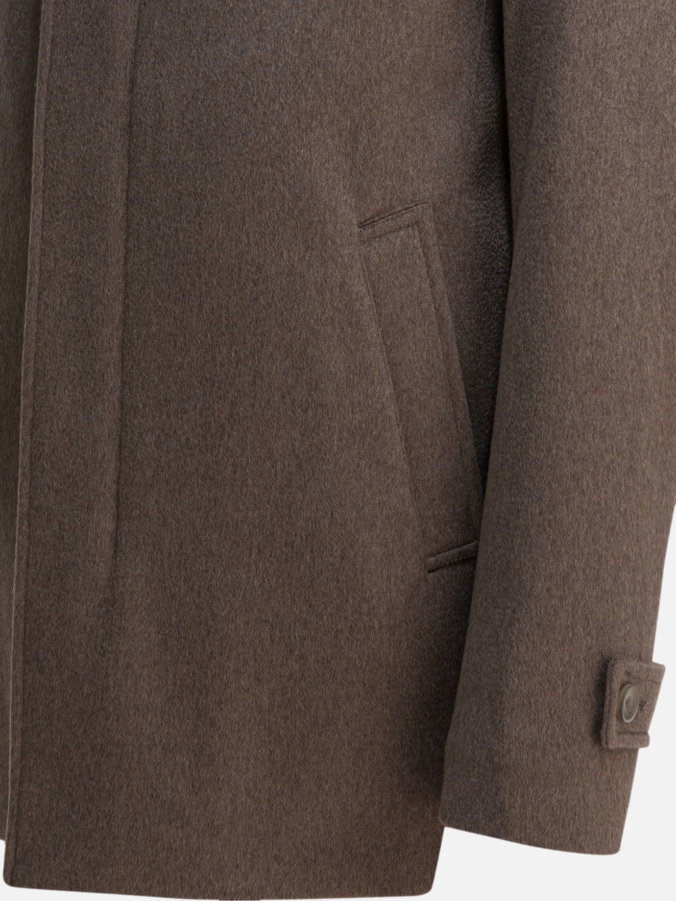 Long coats Solid colour  Brown - Herno Men | PDP | VIETTI Online Store | thumbnail_4