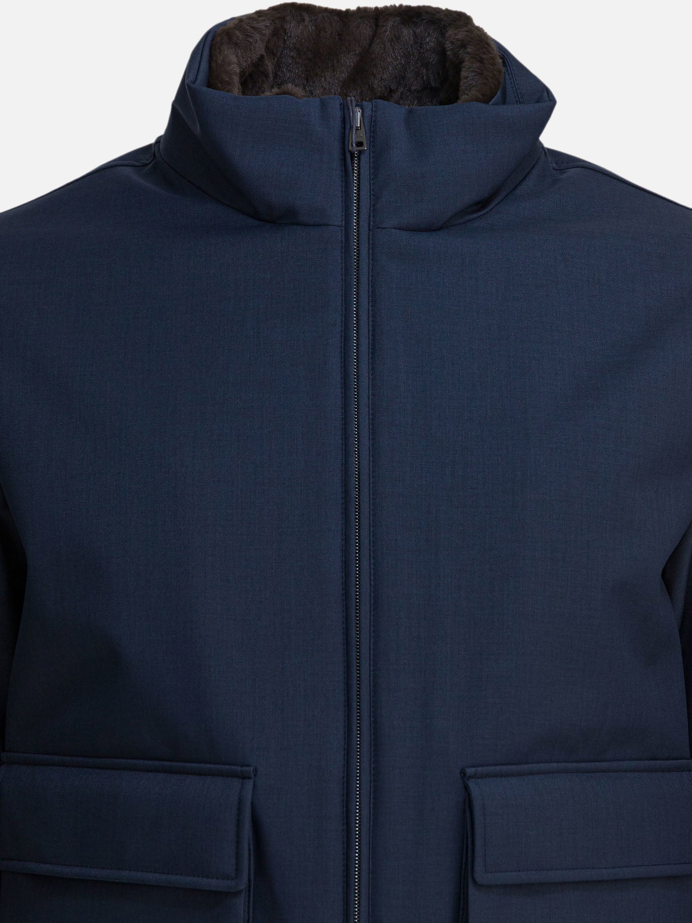 Bomber jackets Solid colour  Blue - Herno Men | PDP | VIETTI Online Store | Zoom-Modal_3
