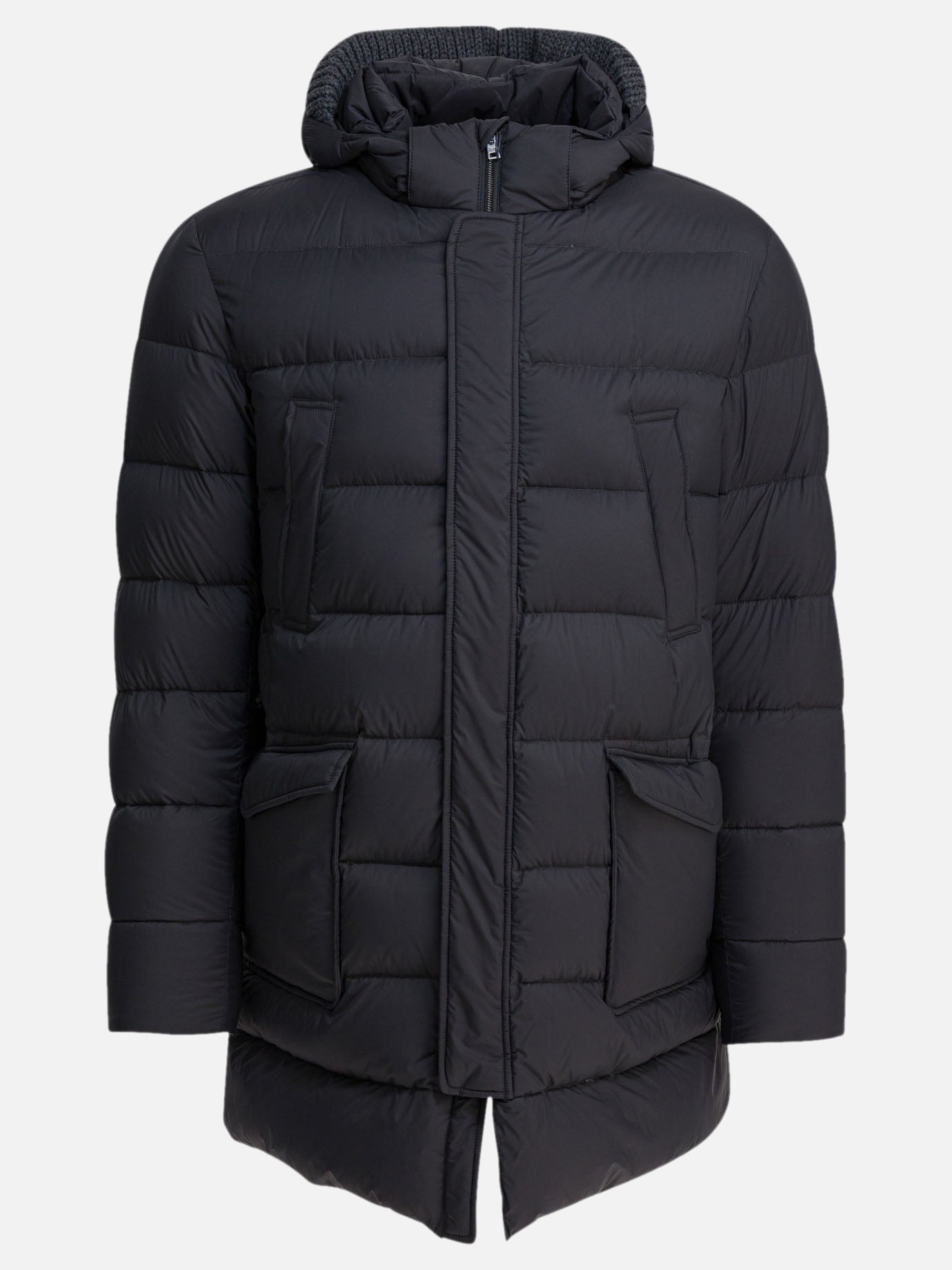 Down jackets Solid colour  Grey - Herno Men | PDP | VIETTI Online Store | Zoom-Modal
