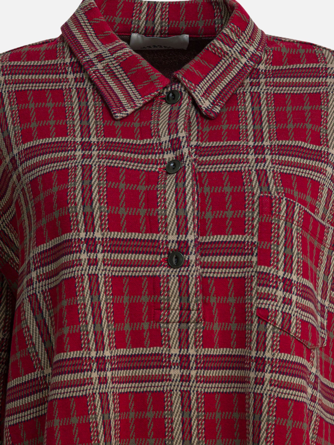 Camicie casual Check  Rosso - Isabel Marant Donna | PDP | VIETTI Online Store | thumbnail_3