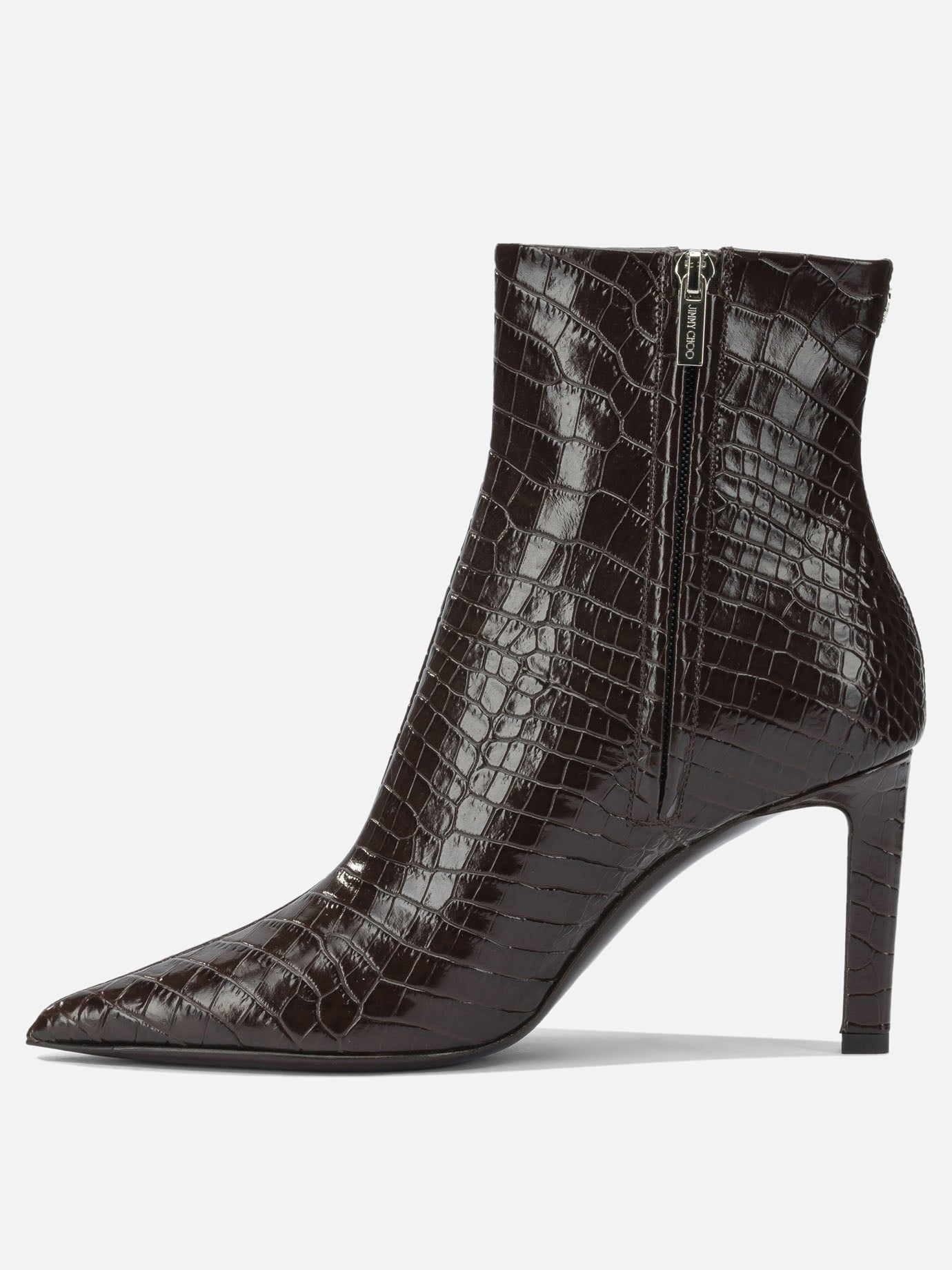 Zipped boots 100% calf - 50% calf 50% rubber  Brown - Jimmy Choo Women | PDP | VIETTI Online Store | thumbnail_3