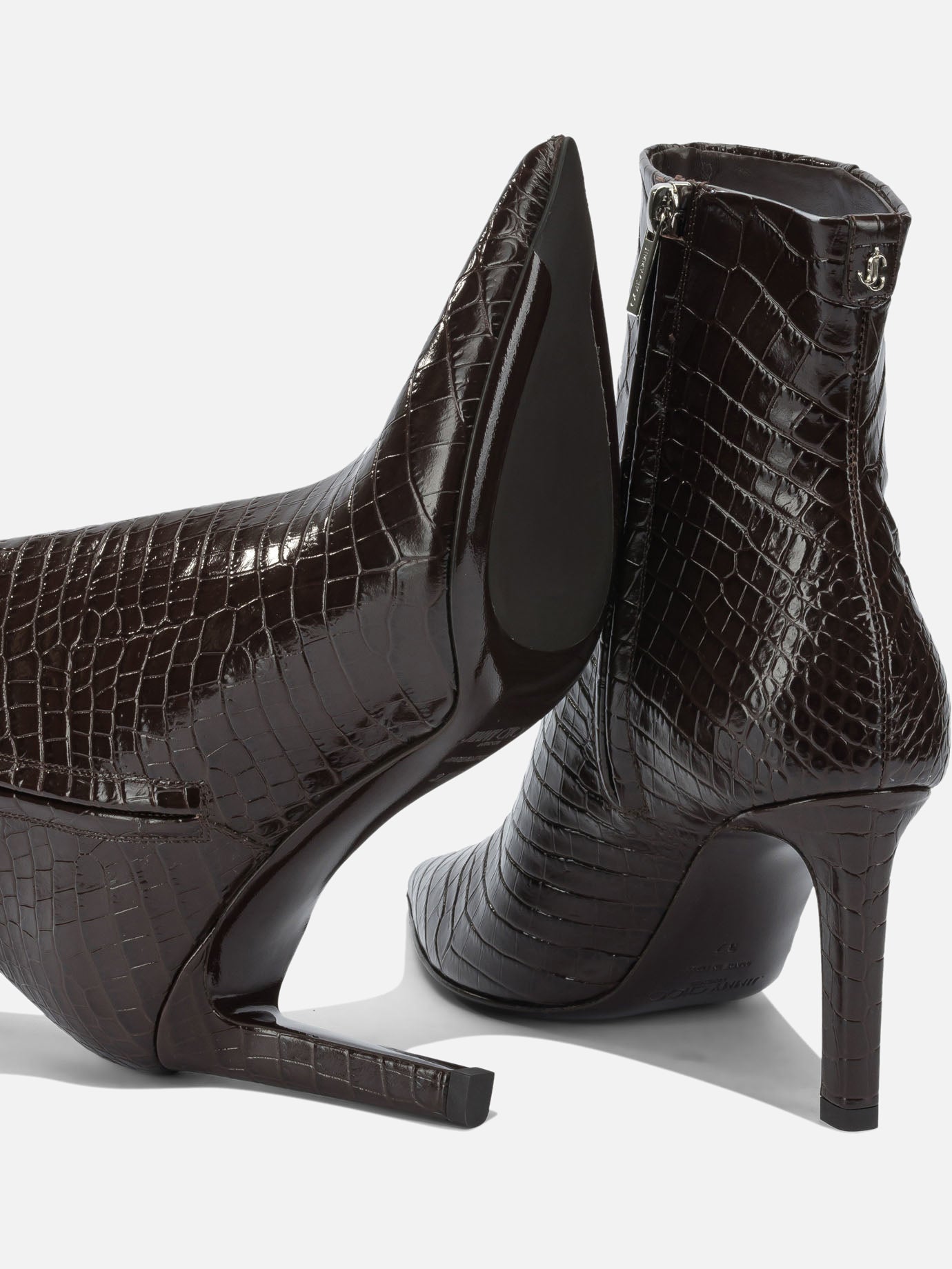 Zipped boots 100% calf - 50% calf 50% rubber  Brown - Jimmy Choo Women | PDP | VIETTI Online Store | thumbnail_5