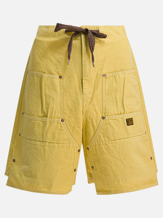 Drawstring shorts Solid colour  Yellow - KAPITAL Men | PLP | VIETTI Online Store 
