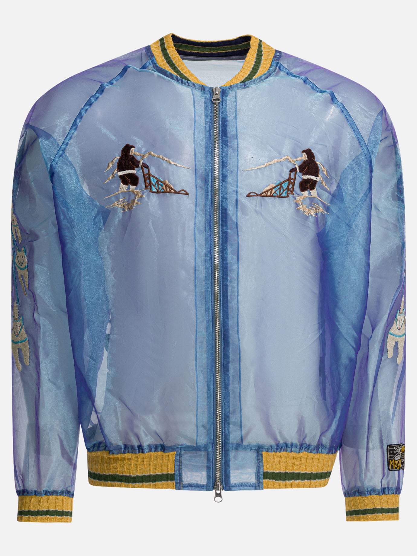 Bomber jackets Embroidered  Light blue - KAPITAL Men | PDP | VIETTI Online Store | Zoom-Modal

