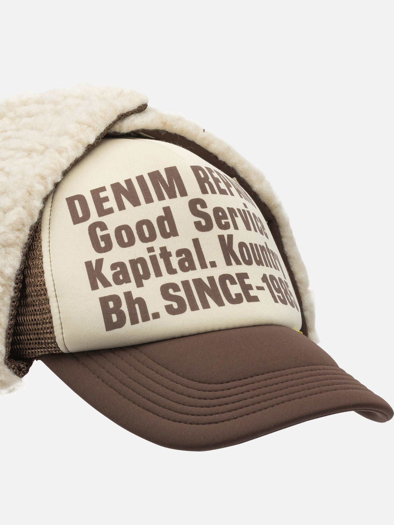 Trucker caps 100% polyester  Brown - KAPITAL Men | PDP | VIETTI Online Store | thumbnail_4
