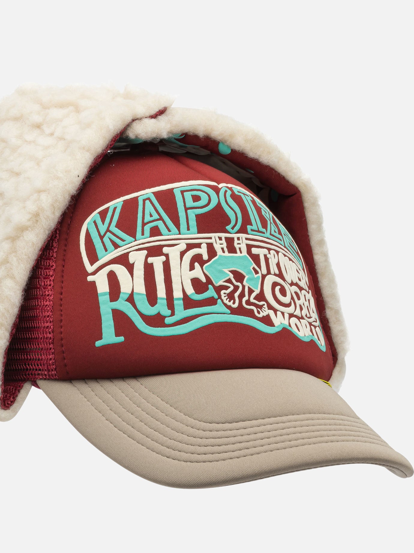 Trucker caps 100% polyester  Bordeaux - KAPITAL Men | PDP | VIETTI Online Store | Zoom-Modal_4
