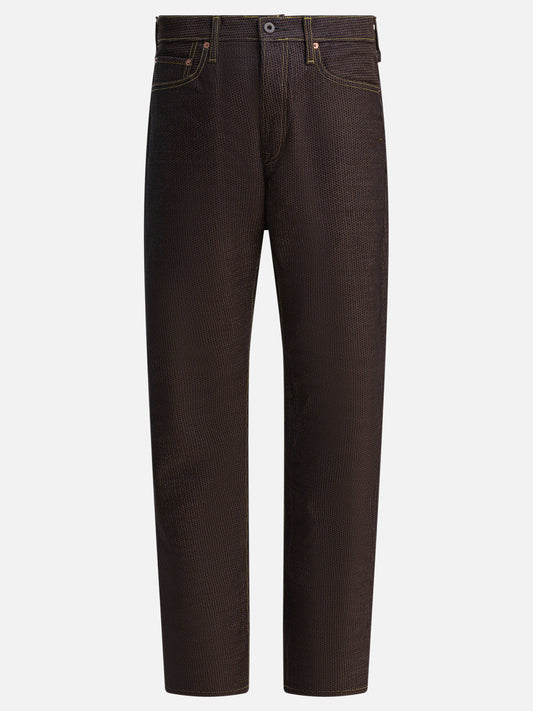 Jeans a gamba dritta Denim  Marrone - KAPITAL Uomo | PDP | VIETTI Online Store 
