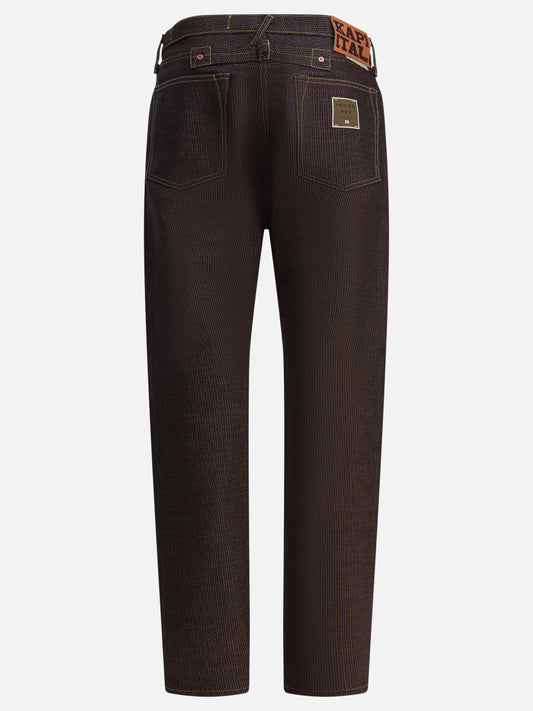Jeans a gamba dritta Denim  Marrone - KAPITAL Uomo | PDP | VIETTI Online Store | 2
