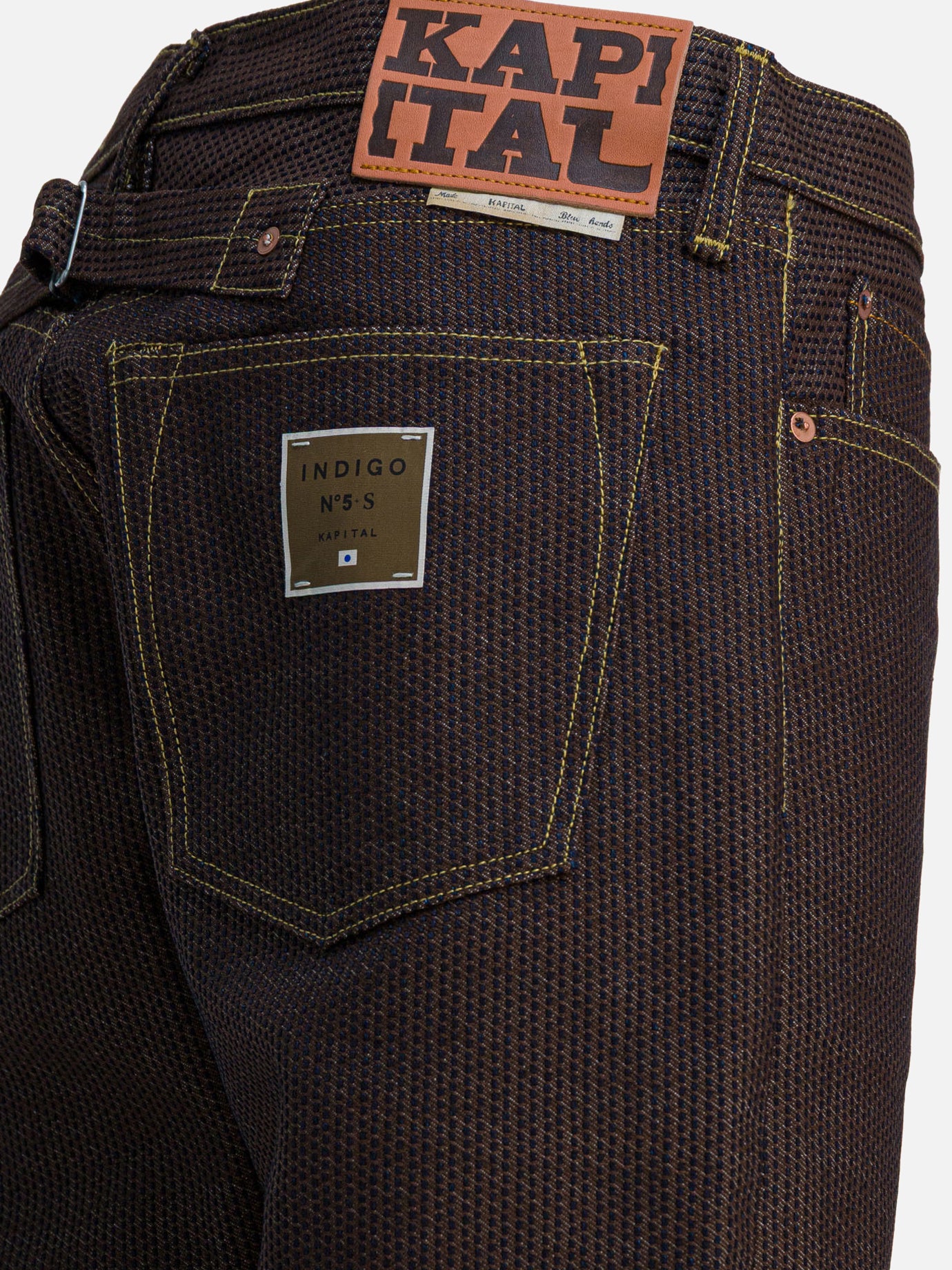 Jeans a gamba dritta Denim  Marrone - KAPITAL Uomo | PDP | VIETTI Online Store | thumbnail_4