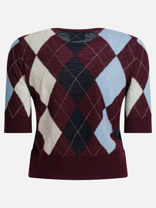 Crewneck sweaters Argyle  Bordeaux - Khaite Women | PDP | VIETTI Online Store | 2

