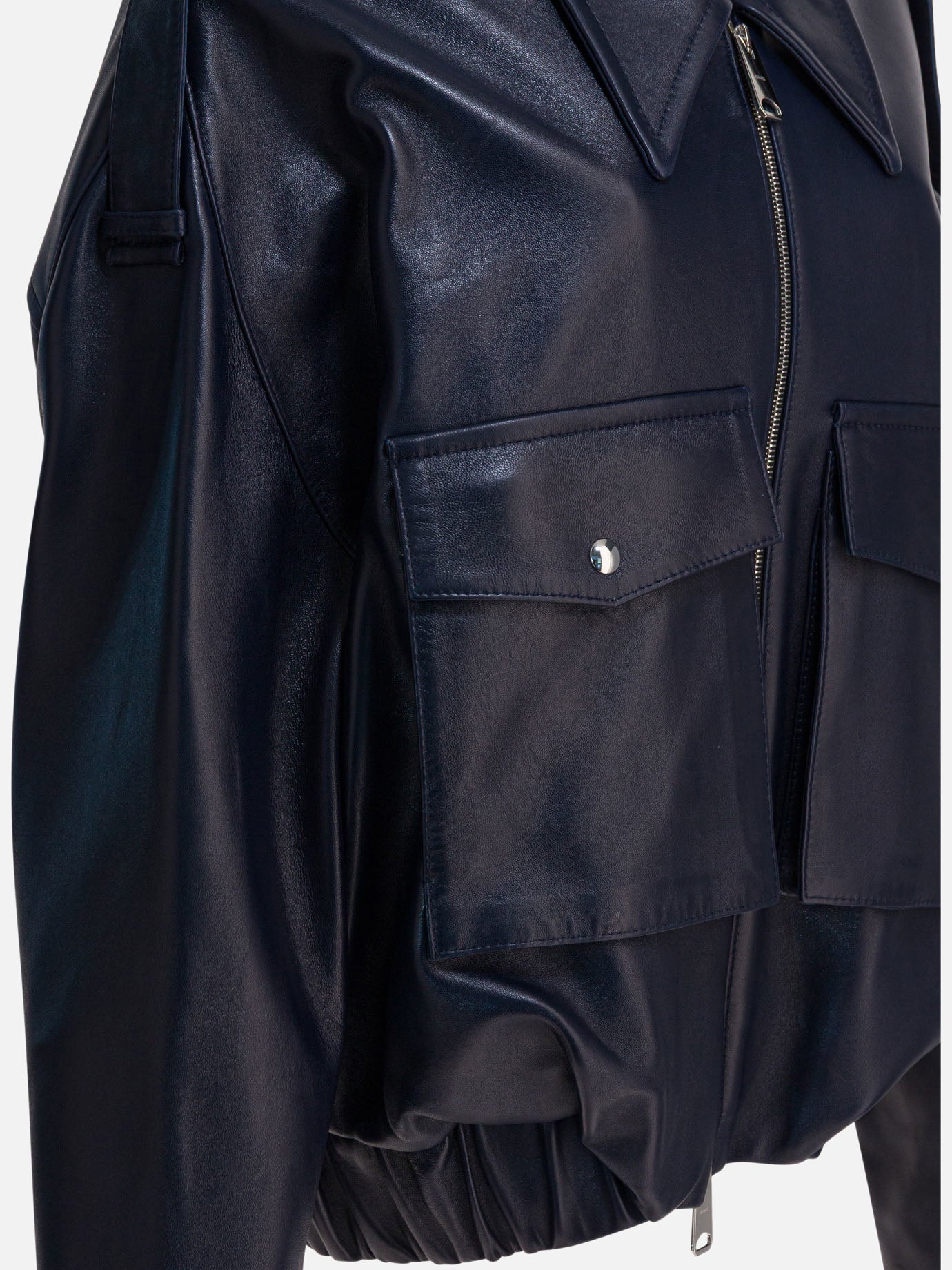 Bomber Solid colour  Blu - Khaite Donna | PDP | VIETTI Online Store | thumbnail_4