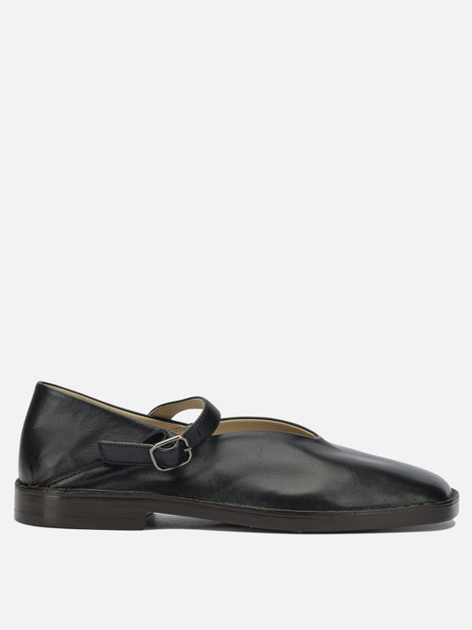 Mary Jane ballet flats 100% calf leather  Black - Lemaire Women | PDP | VIETTI Online Store 
