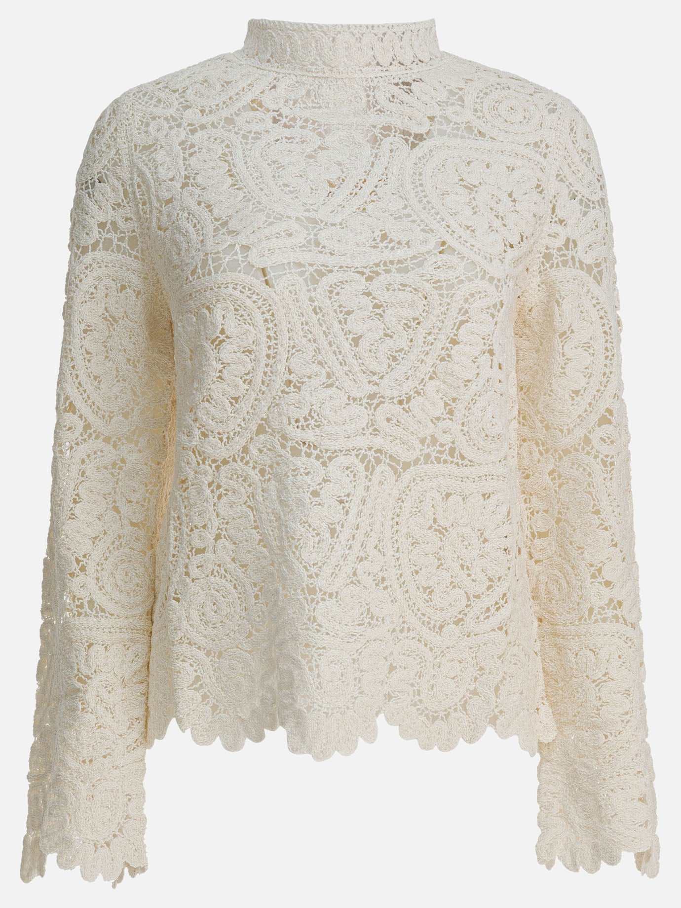 Crewneck sweaters Solid colour  White - LouLou De Saison Women | PDP | VIETTI Online Store | thumbnail