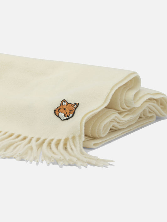 Fringed scarves Logo  White - Maison Kitsuné Men | PDP | VIETTI Online Store | 2
