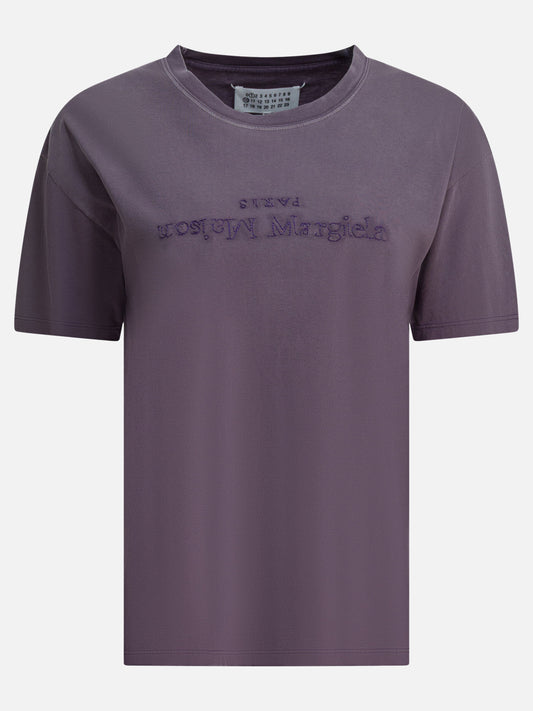 T-shirt girocollo Logo  Viola - Maison Margiela Donna | PLP | VIETTI Online Store 
