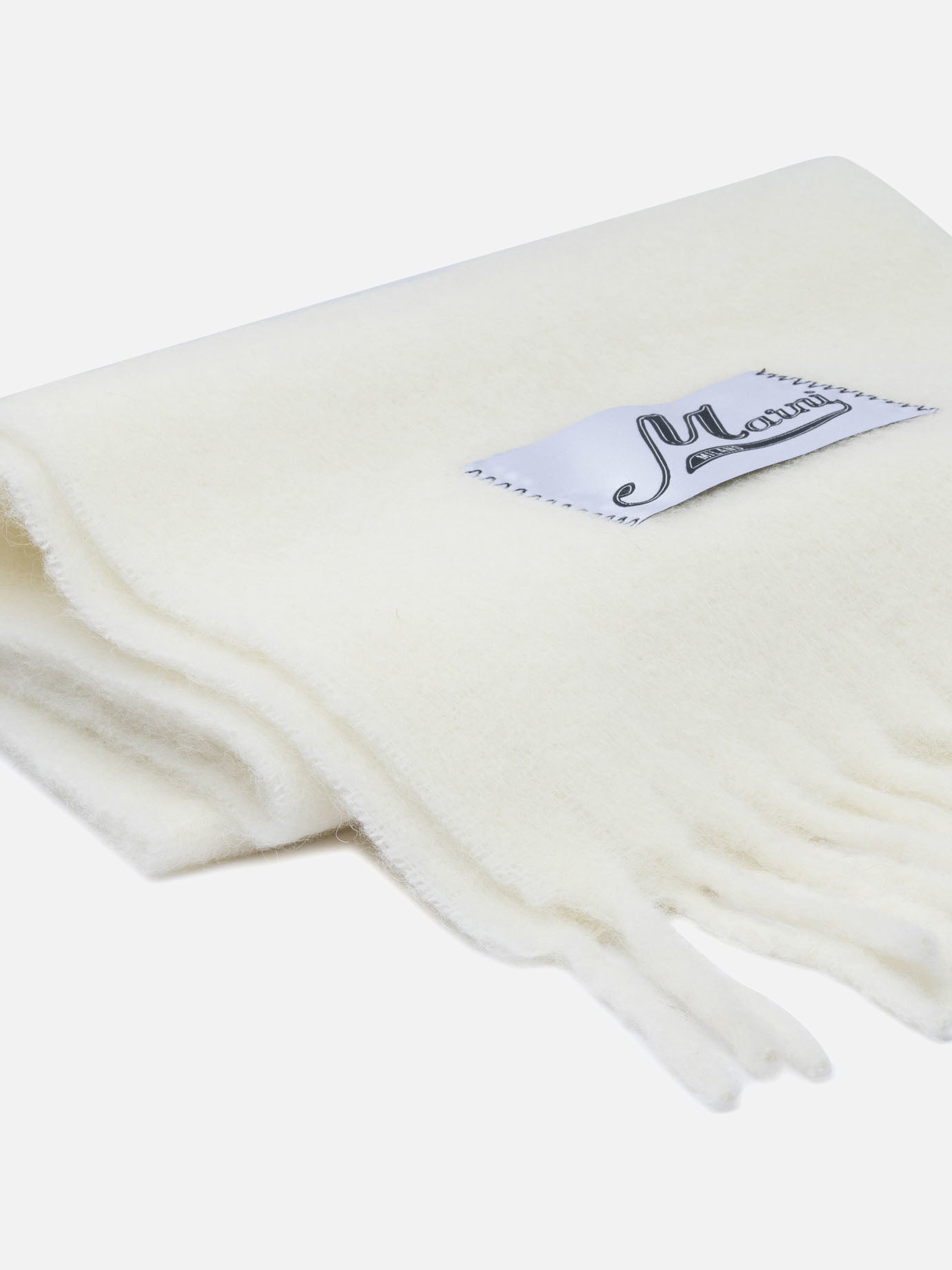 Fringed scarves 80% alpaca 20% polyamide  White - Marni Women | PDP | VIETTI Online Store | Zoom-Modal_2
