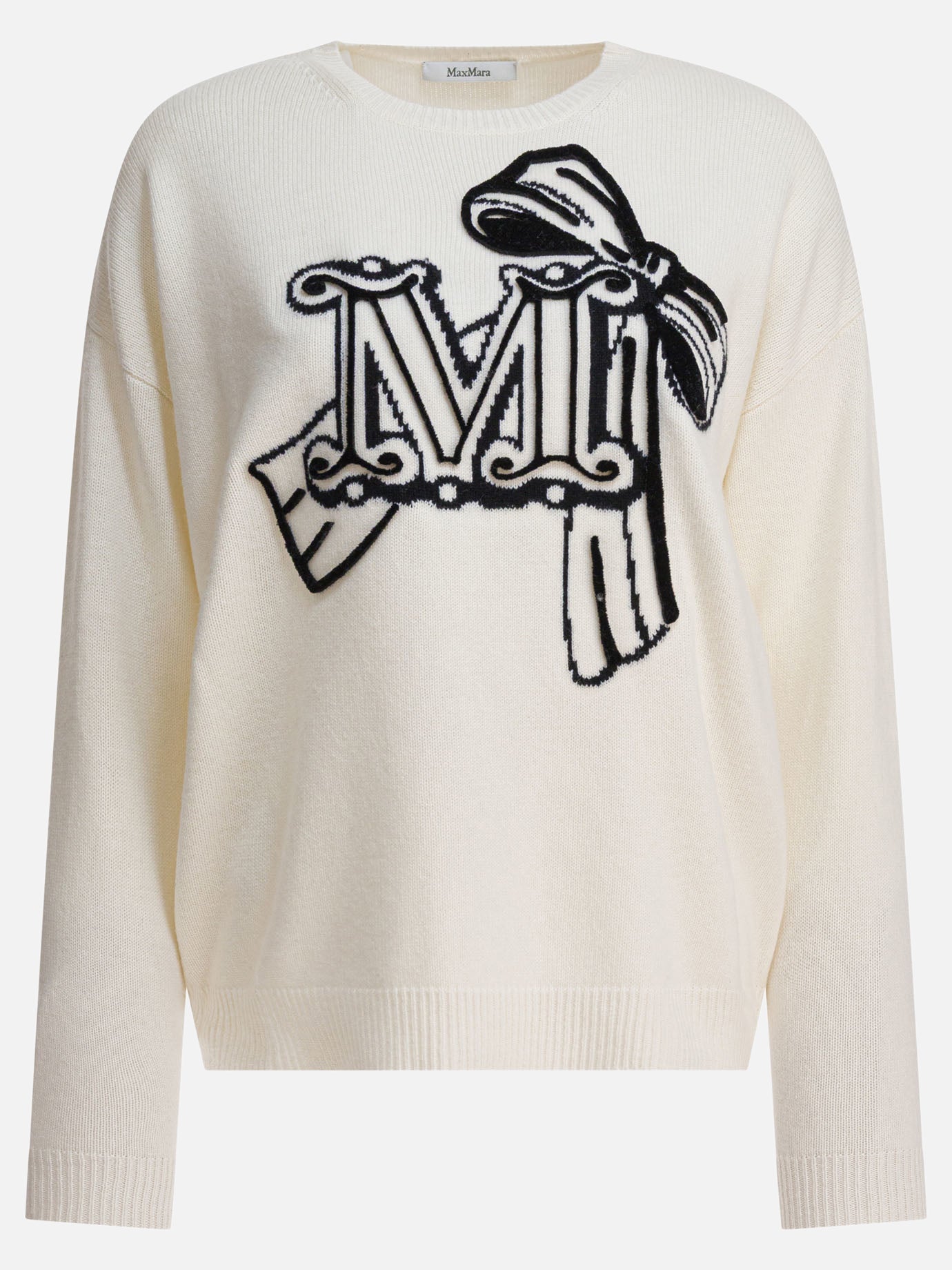 Maglioni girocollo Logo  Bianco - Max Mara Donna | PDP | VIETTI Online Store | thumbnail