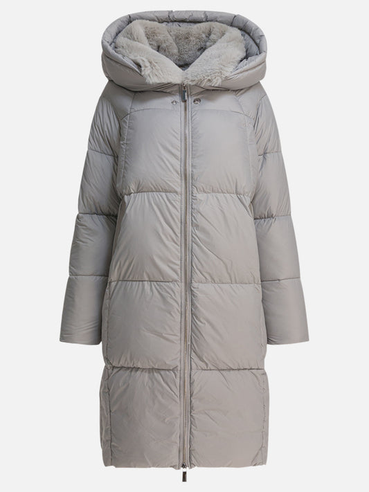 Down coats Solid colour  Grey - Max&Moi Women | PDP | VIETTI Online Store 

