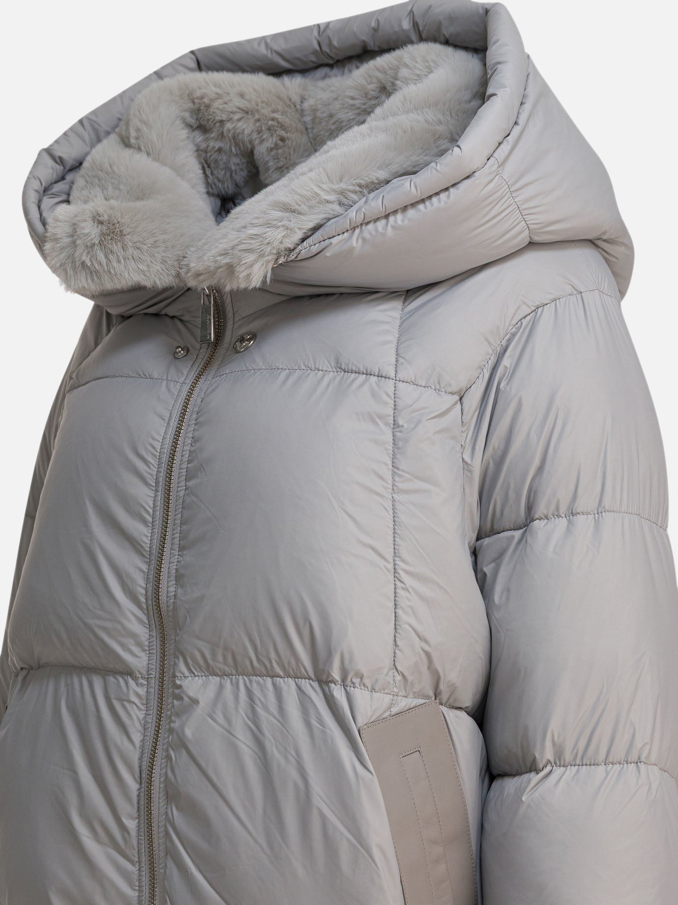 Down coats Solid colour  Grey - Max&amp;Moi Women | PDP | VIETTI Online Store | thumbnail_4