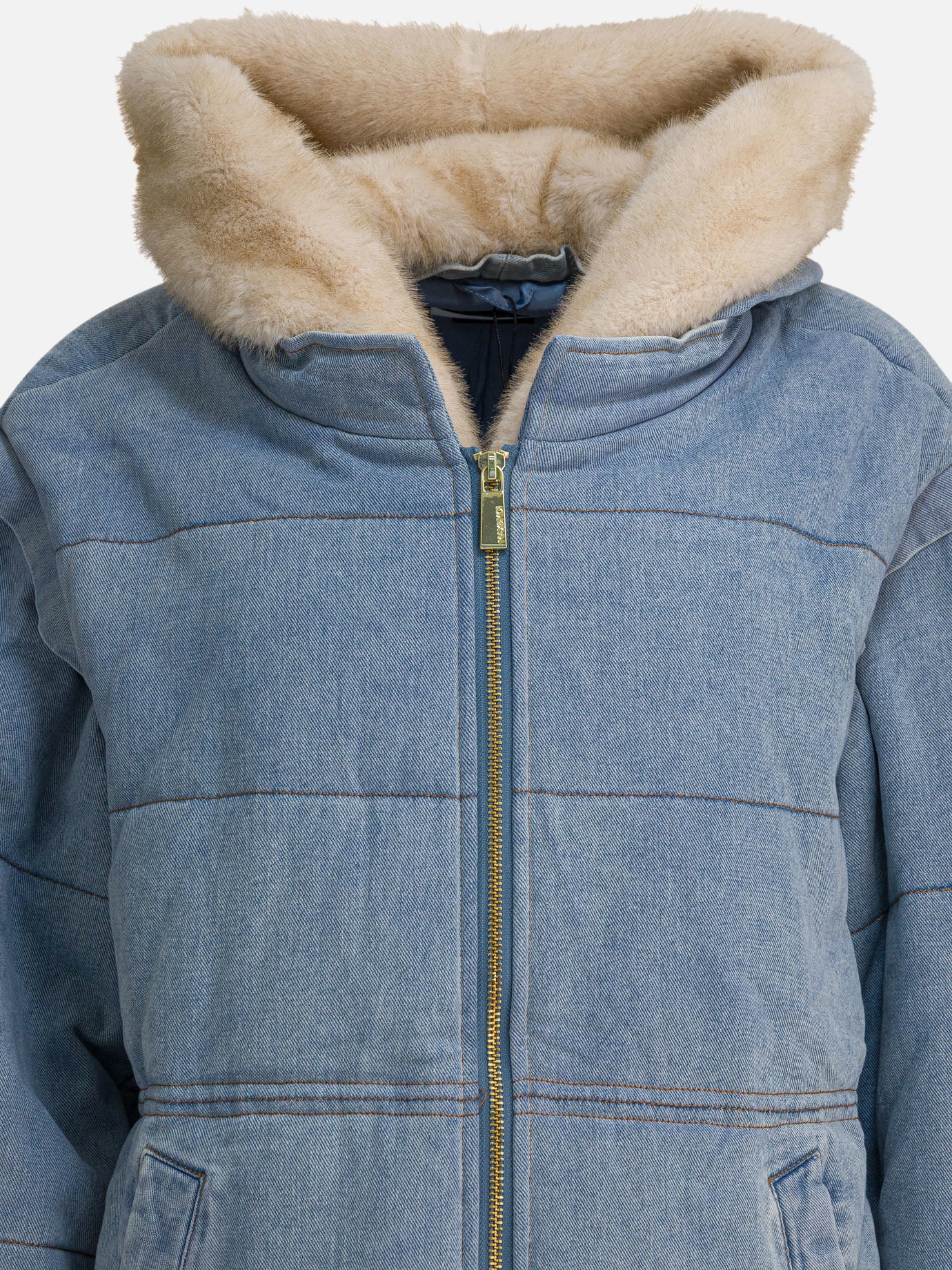 Down jackets Denim  Light blue - Max&amp;Moi Women | PDP | VIETTI Online Store | thumbnail_3
