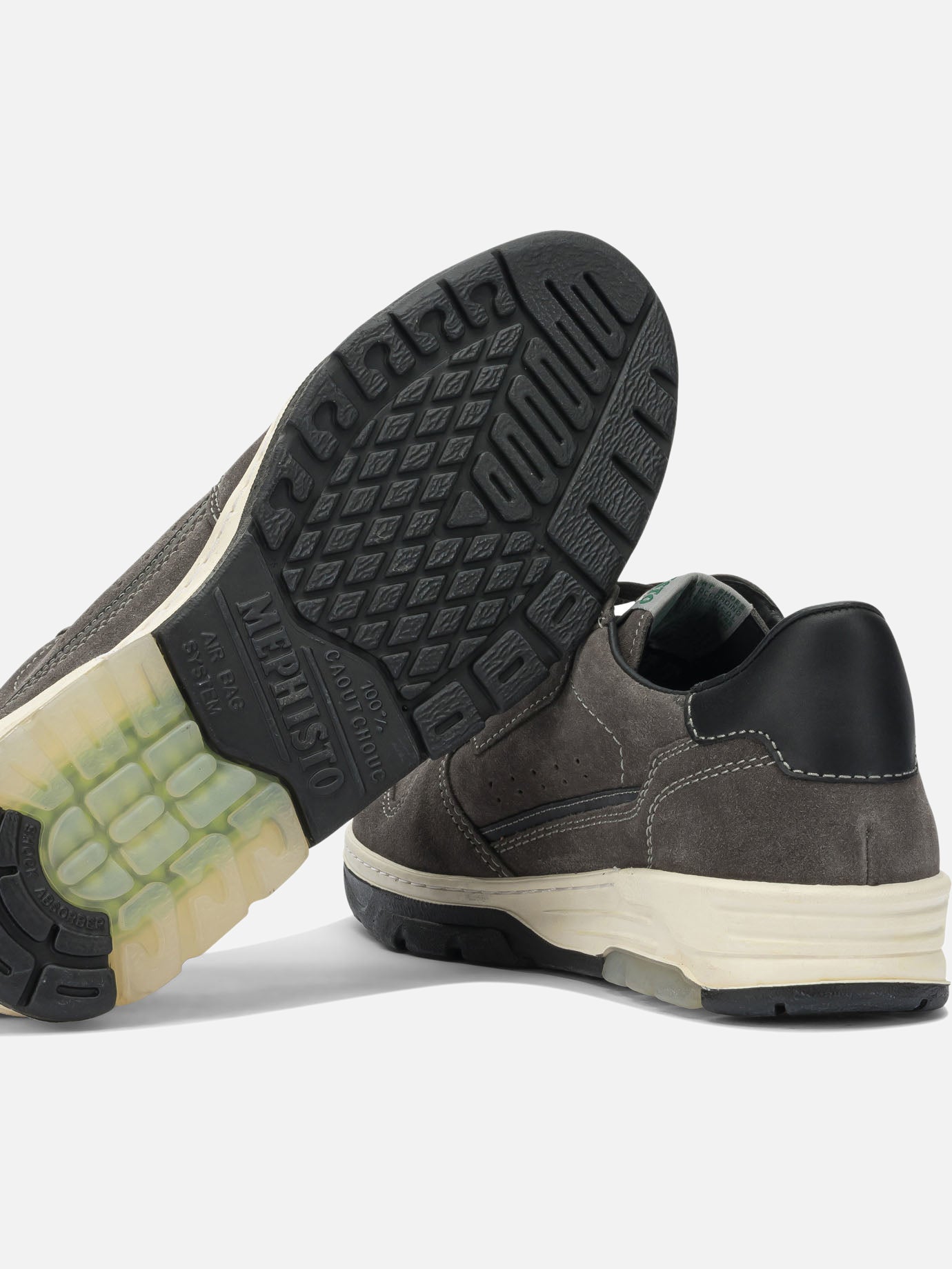 Low top sneakers 100% leather - 100% rubber  Grey - Mephisto Men | PDP | VIETTI Online Store | thumbnail_5