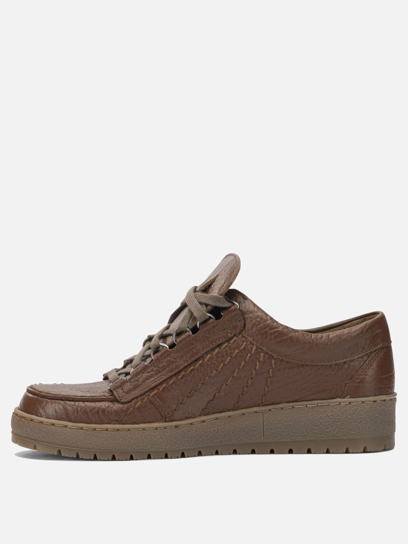 Low top sneakers 100% leather - 100% rubber  Brown - Mephisto Men | PDP | VIETTI Online Store | thumbnail_3