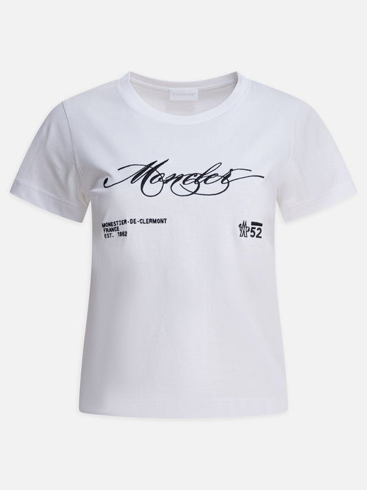 T-shirt girocollo Logo  Bianco - Moncler Donna | VIETTI Online Store 
