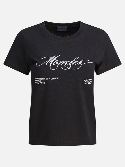 T-shirt girocollo Logo  Nero - Moncler Donna | VIETTI Online Store 
